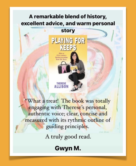 Therese Allison Playing for Keeps Book Review in Business