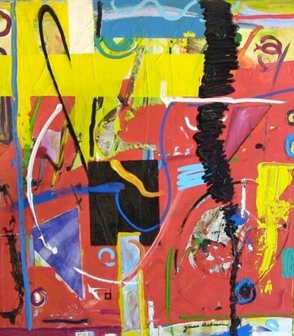 Target by Gould Allison ( 1931-2015 ) Abstract Painting by Gould Allison. titled Target