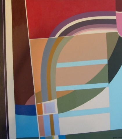 Thrust by Gould Allison ( 1931 - 2015 ) Abstract Painting by Gould Allison. titled Thrust