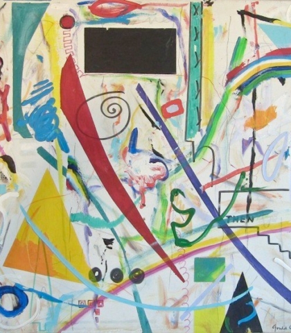 Accommodation of Diversity by Gould Allison ( 1931 - 2015 ) Abstract Painting by Gould Allison. titled Accomodation of Diversity