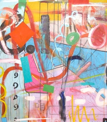 Celebration by Gould Allison ( 1931 - 2015 ) Abstract painting by Gould Allison ( 1931 - 2015 ) title: Celebration